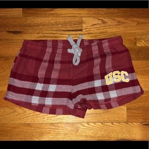 Plaid USC Pajama Shorts